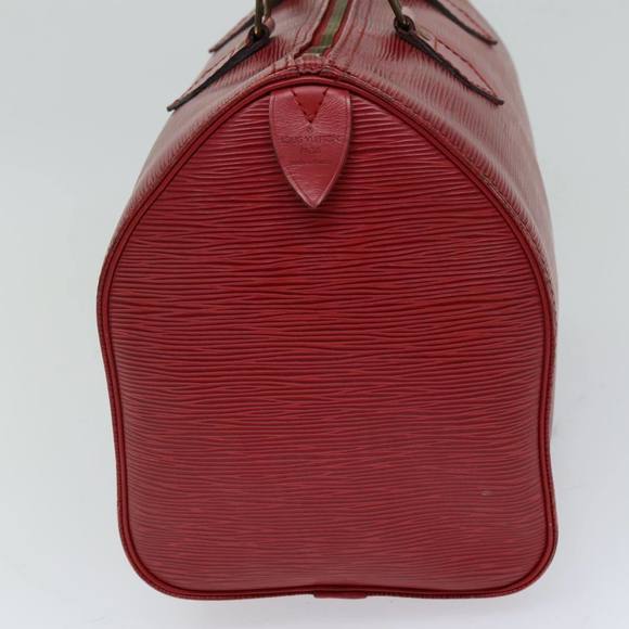 LOUIS VUITTON Epi Speedy 30 Hand Bag Castilian Red M43007 LV Auth 76072 - Picture 4 of 16